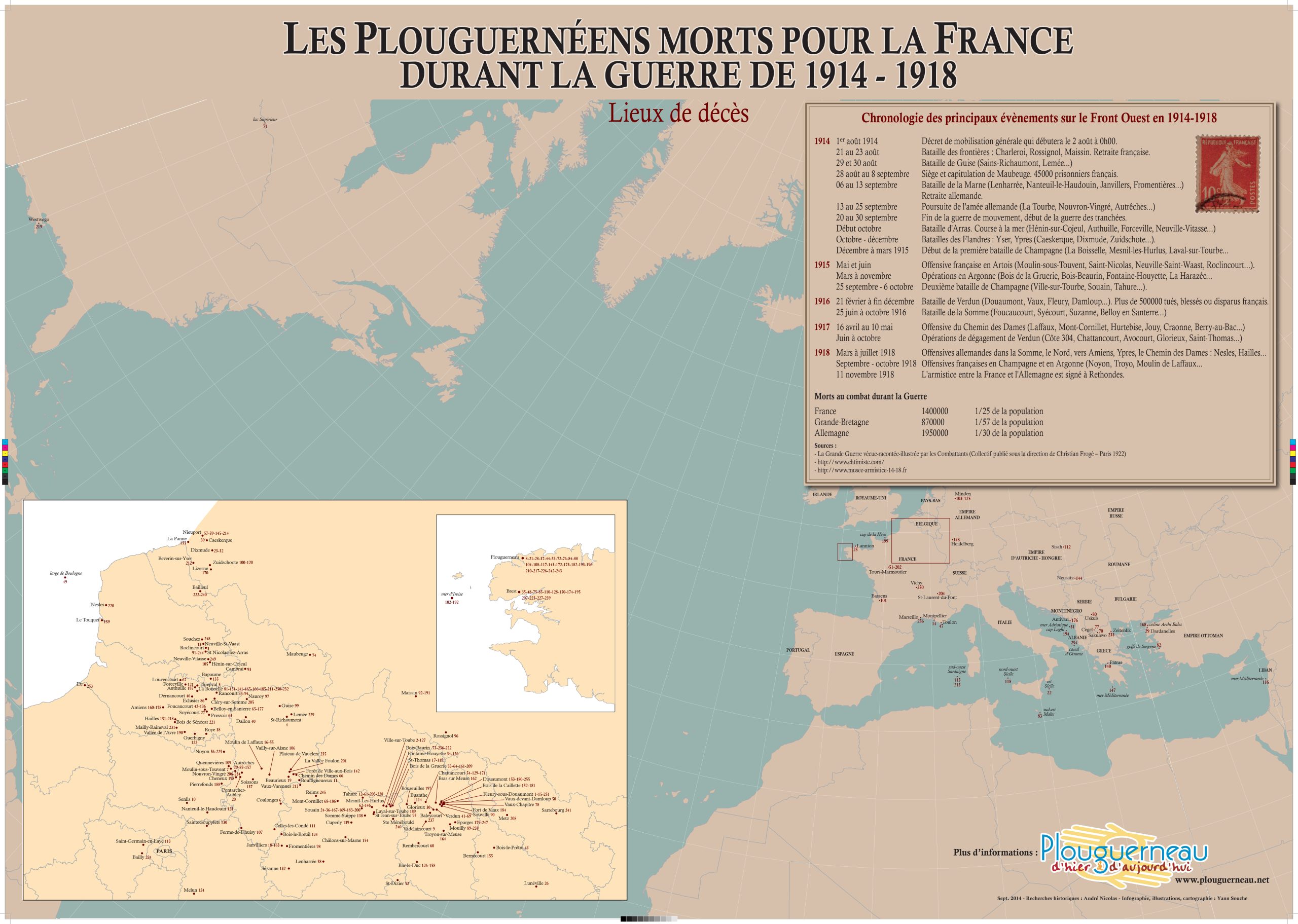 2.2 – Cartes des Morts par Lieu de Décès