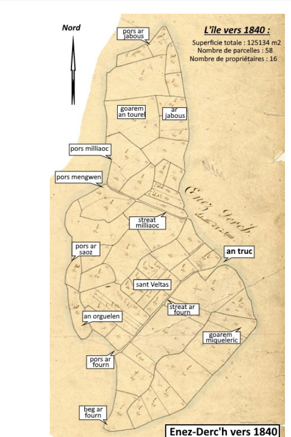 ENEZ TERC’Hdans le cadastre napoléonien