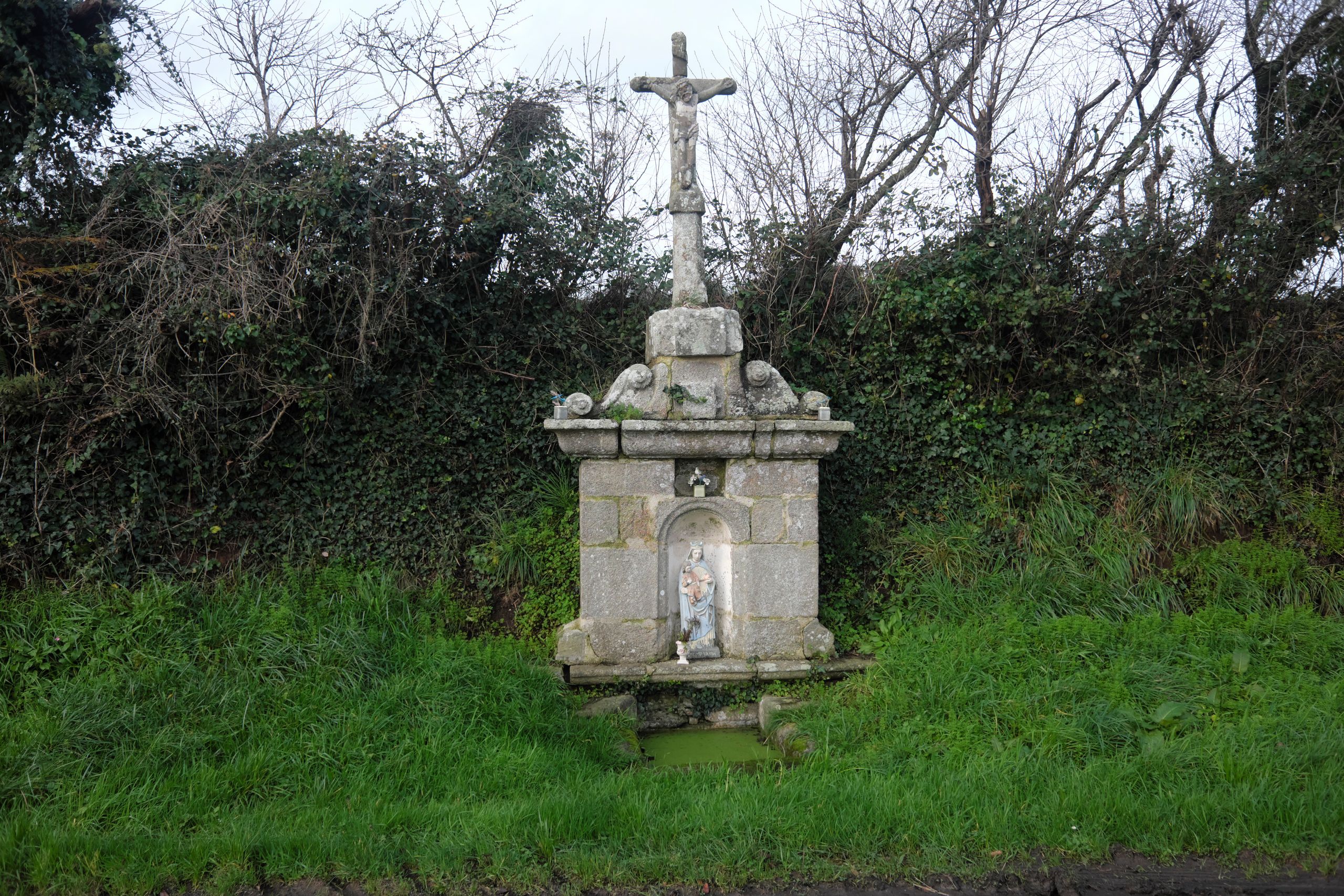 Mardi 16 décembre : croix sur la D32 vers le Grouanec, Kerdidreun, Le Naount