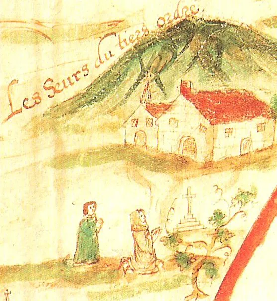 Les sœurs du tiers ordre (Carte du Désirant de Michel Le Nobletz, vers 1630)
