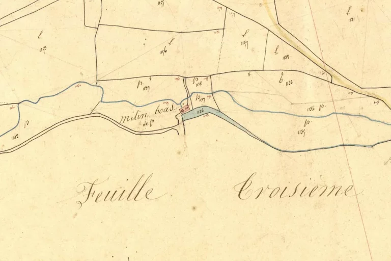Les moulins sur le cadastre napoléonien de 1841