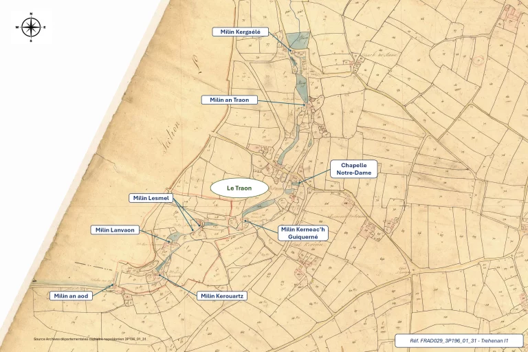Moulins et meuniers au Traon en Plouguerneau