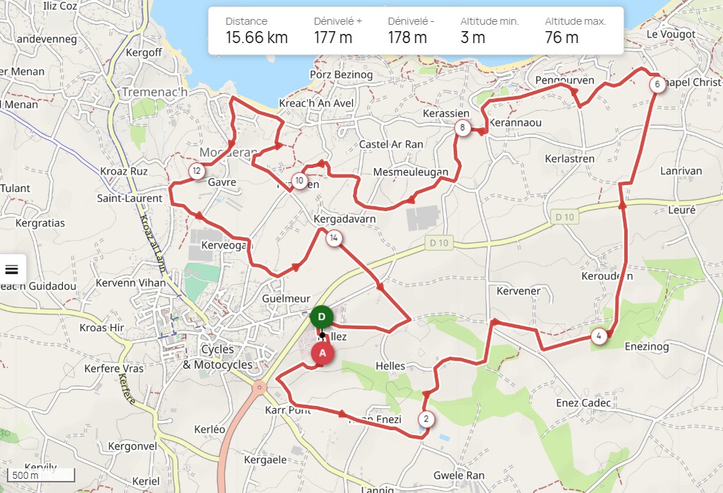 Circuit n°02 : Plouguerneau – Leuré – Kreac’h an Avel – Plouguerneau (15,6 km)