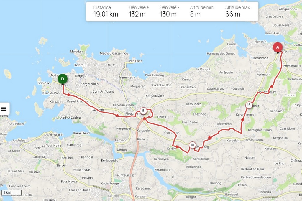 Circuit n°07 : Lilia – Plouguerneau – Le Grouanec – Guissény (19 km)